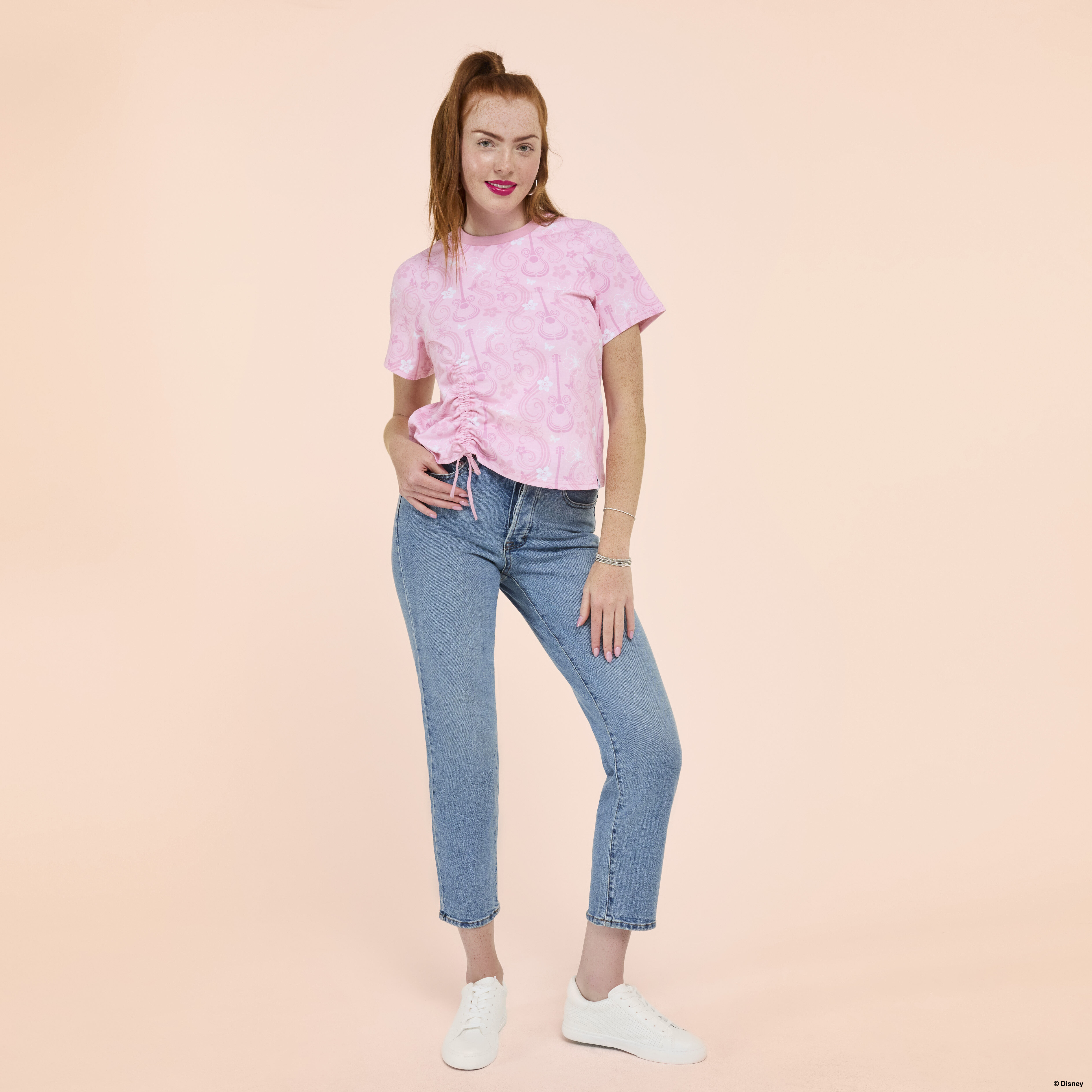 Hannah Montana Drawstring Hem All-Over Print Unisex Tee - Image 2