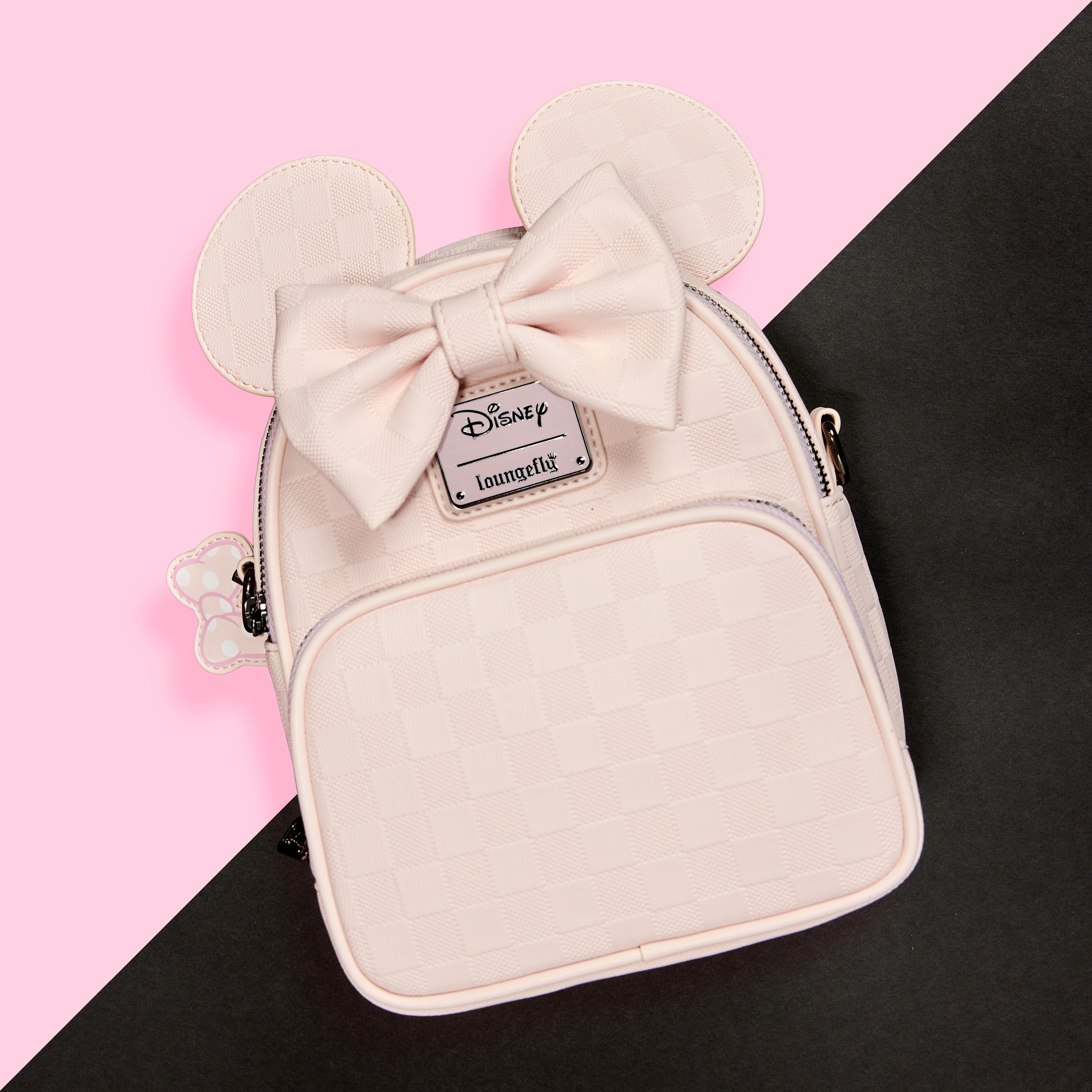 Minnie Mouse Checkered Texture Convertible Mini Backpack & Crossbody Bag - Image 2