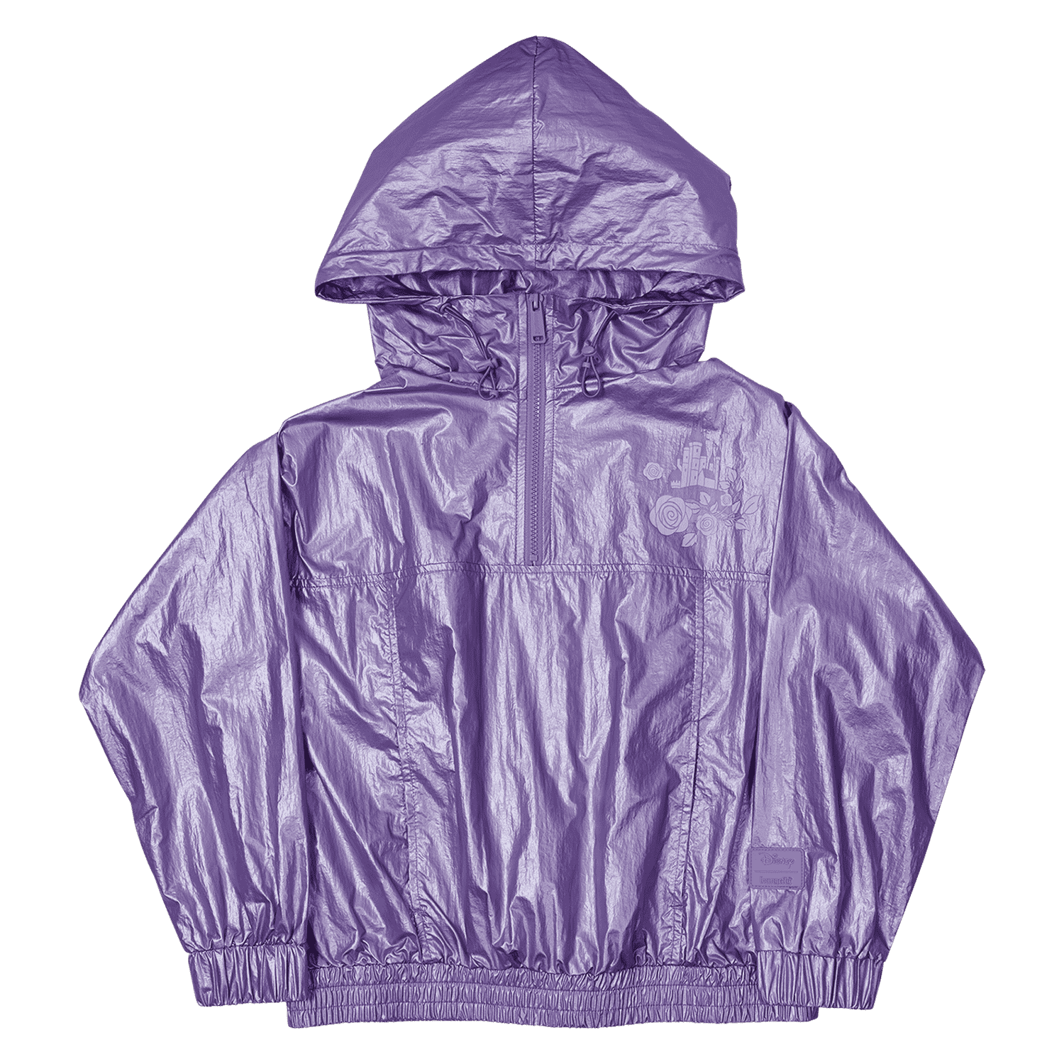 Sleeping Beauty Princess Aurora & Prince Phillip Floral Half-Zip Unisex Windbreaker Jacket