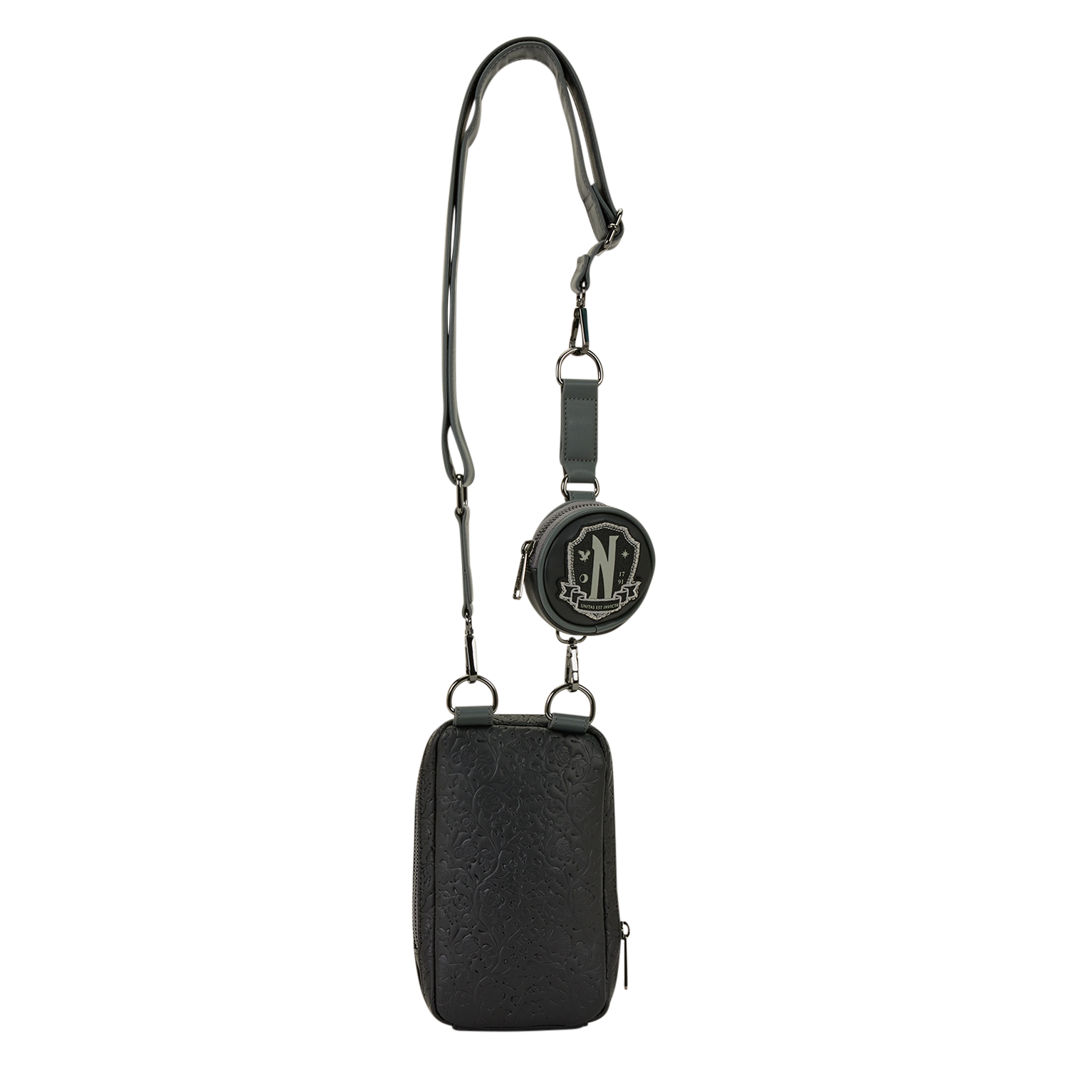 Wednesday Black Roses Cell Phone Crossbody Bag with Coin Bag - Image 6